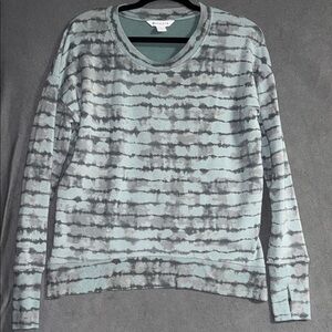 Athleta Coaster Luxe Printed Sweatshirt Tie Dye Small‎ Petite SP Long Sleeve